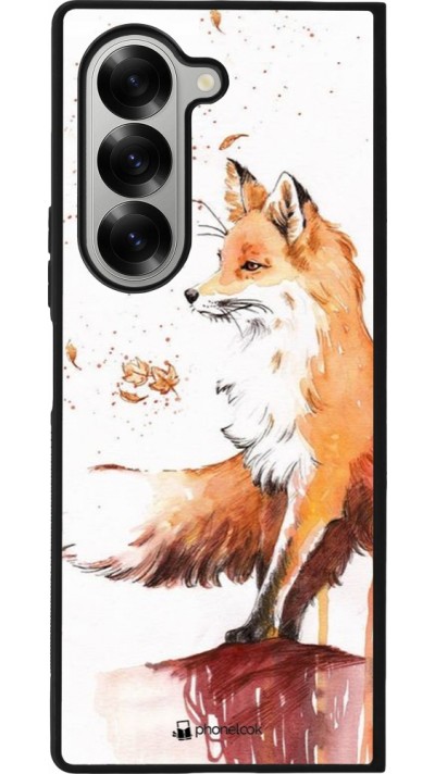 Coque Samsung Galaxy Z Fold6 - Silicone rigide noir Autumn 21 Fox