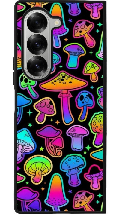 Coque Samsung Galaxy Z Fold6 - Silicone rigide noir Autumn 2024 magic mushrooms