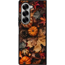 Coque Samsung Galaxy Z Fold6 - Silicone rigide noir Autumn 25 Pumpkin