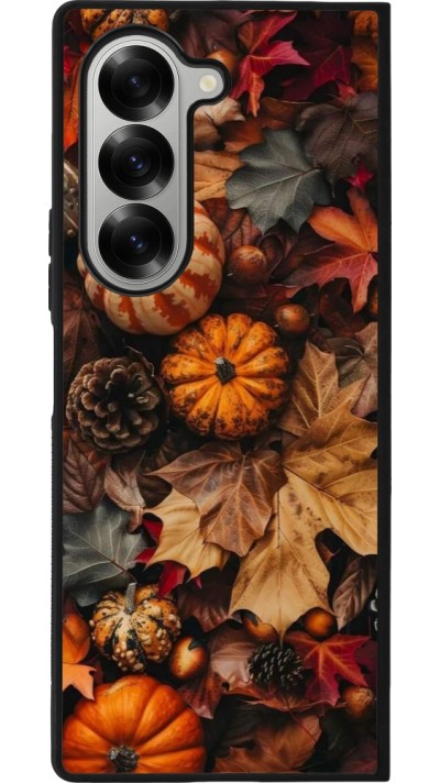 Coque Samsung Galaxy Z Fold6 - Silicone rigide noir Autumn 25 Pumpkin