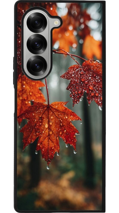 Coque Samsung Galaxy Z Fold6 - Silicone rigide noir Autumn 25 Rain