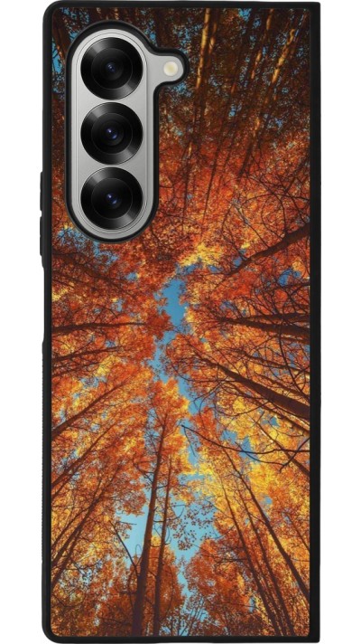 Coque Samsung Galaxy Z Fold6 - Silicone rigide noir Autumn 25 Trees