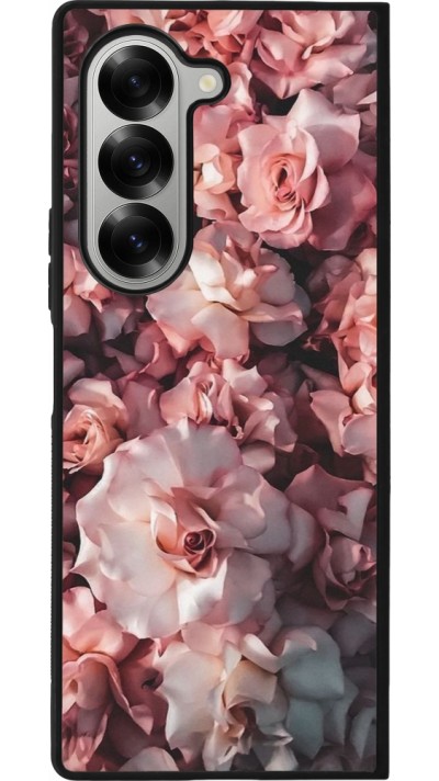 Coque Samsung Galaxy Z Fold6 - Silicone rigide noir Beautiful Roses