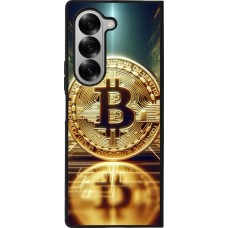 Coque Samsung Galaxy Z Fold6 - Silicone rigide noir Bitcoin Standing