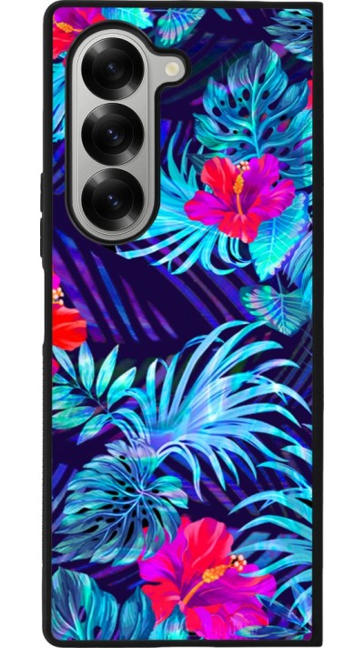 Coque Samsung Galaxy Z Fold6 - Silicone rigide noir Blue Forest