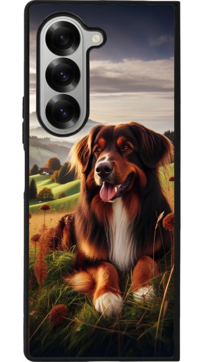 Samsung Galaxy Z Fold6 Case Hülle - Silikon schwarz Hund Land Schweiz