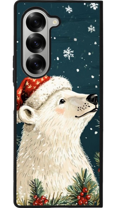 Samsung Galaxy Z Fold6 Case Hülle - Silikon schwarz Christmas 25 Bear