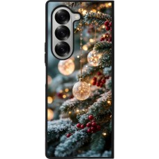 Coque Samsung Galaxy Z Fold6 - Silicone rigide noir Christmas 25 Xmas Decorated Tree