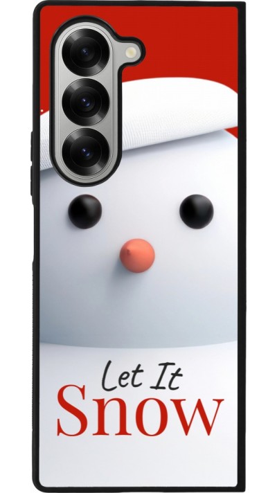 Samsung Galaxy Z Fold6 Case Hülle - Silikon schwarz Christmas 25 Xmas Snowman
