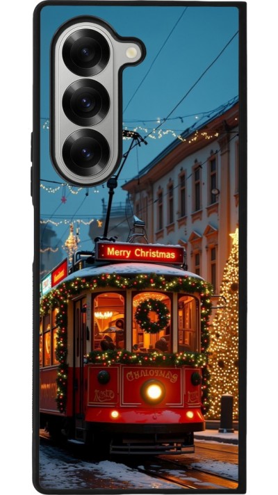 Samsung Galaxy Z Fold6 Case Hülle - Silikon schwarz Christmas 25 Xmas Train