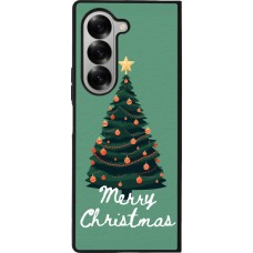 Coque Samsung Galaxy Z Fold6 - Silicone rigide noir Christmas 25 Xmas Tree