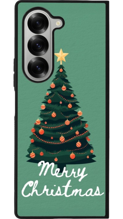 Samsung Galaxy Z Fold6 Case Hülle - Silikon schwarz Christmas 25 Xmas Tree