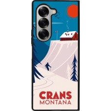 Coque Samsung Galaxy Z Fold6 - Silicone rigide noir Crans-Montana Cabane