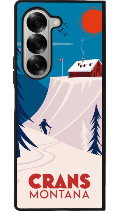 Samsung Galaxy Z Fold6 Case Hülle - Silikon schwarz Crans-Montana Cabane