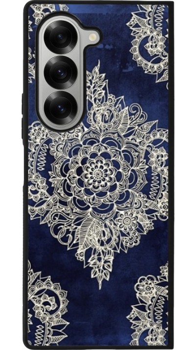 Samsung Galaxy Z Fold6 Case Hülle - Silikon schwarz Cream Flower Moroccan
