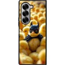 Coque Samsung Galaxy Z Fold6 - Silicone rigide noir Easter 2026 Chicken Batman