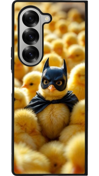 Coque Samsung Galaxy Z Fold6 - Silicone rigide noir Easter 2026 Chicken Batman
