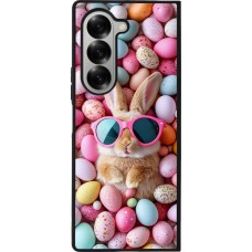 Coque Samsung Galaxy Z Fold6 - Silicone rigide noir Easter 2026 Rabbit fun