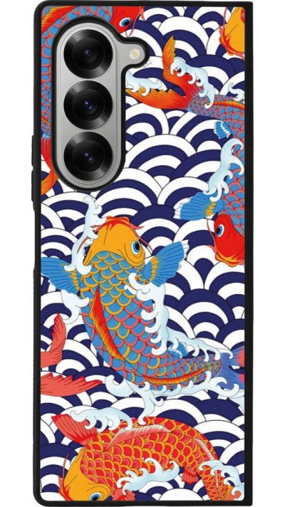 Samsung Galaxy Z Fold6 Case Hülle - Silikon schwarz Easter 2023 japanese fish
