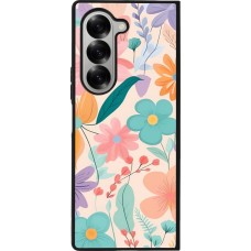 Samsung Galaxy Z Fold6 Case Hülle - Silikon schwarz Easter 2024 spring flowers