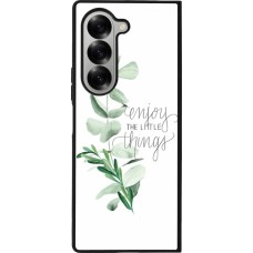 Coque Samsung Galaxy Z Fold6 - Silicone rigide noir Enjoy the little things