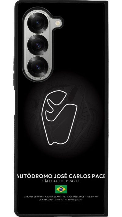 Samsung Galaxy Z Fold6 Case Hülle - Silikon schwarz F1 Track 2025 Brazil