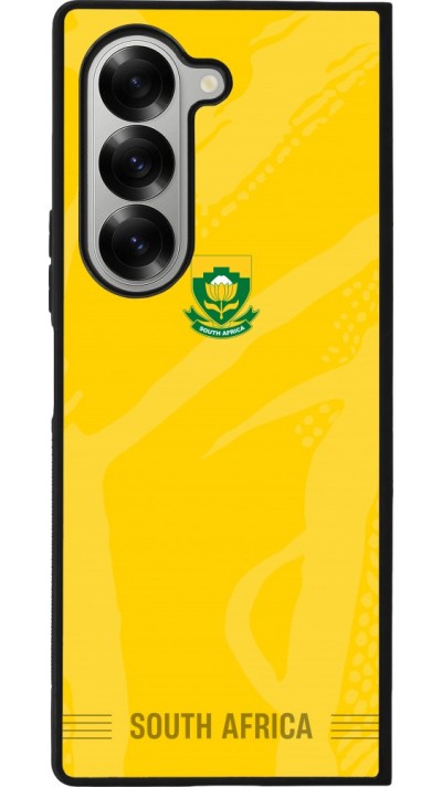 Coque Samsung Galaxy Z Fold6 - Silicone rigide noir Maillot de football Afrique du Sud 2026 personnalisable
