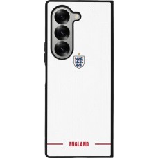 Coque Samsung Galaxy Z Fold6 - Silicone rigide noir Maillot de football Angleterre 2026 personnalisable