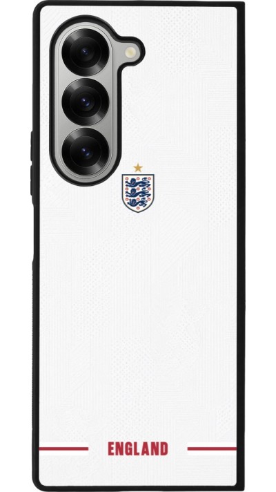 Coque Samsung Galaxy Z Fold6 - Silicone rigide noir Maillot de football Angleterre 2026 personnalisable