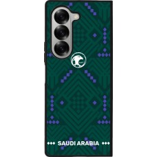 Coque Samsung Galaxy Z Fold6 - Silicone rigide noir Maillot de football Arabie saoudite 2026 personnalisable
