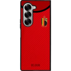 Coque Samsung Galaxy Z Fold6 - Silicone rigide noir Maillot de football Belgique 2022 personnalisable