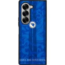 Coque Samsung Galaxy Z Fold6 - Silicone rigide noir Maillot de football Bosnie-Herzégovine 2026 personnalisable