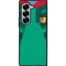 Coque Samsung Galaxy Z Fold6 - Silicone rigide noir Maillot de football Cameroun 2022 personnalisable