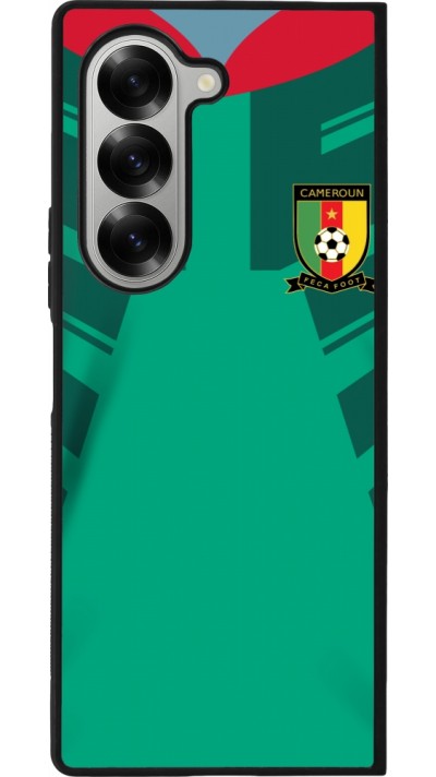 Samsung Galaxy Z Fold6 Case Hülle - Silikon schwarz Kamerun 2022 personalisierbares Fussballtrikot