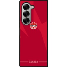 Coque Samsung Galaxy Z Fold6 - Silicone rigide noir Maillot de football Canada 2026 personnalisable