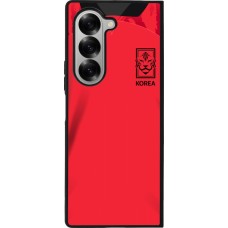 Samsung Galaxy Z Fold6 Case Hülle - Silikon schwarz Südkorea 2022 personalisierbares Fussballtrikot