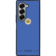 Coque Samsung Galaxy Z Fold6 - Silicone rigide noir Maillot de football Curaçao 2026 personnalisable