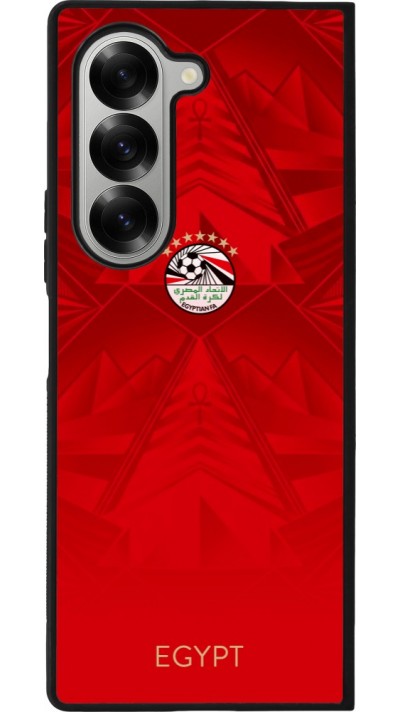 Coque Samsung Galaxy Z Fold6 - Silicone rigide noir Maillot de football E?gypte 2026 personnalisable