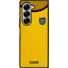Coque Samsung Galaxy Z Fold6 - Silicone rigide noir Maillot de football Equateur 2022