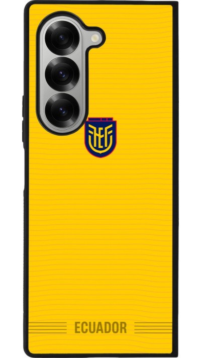 Coque Samsung Galaxy Z Fold6 - Silicone rigide noir Maillot de football E?quateur 2026 personnalisable