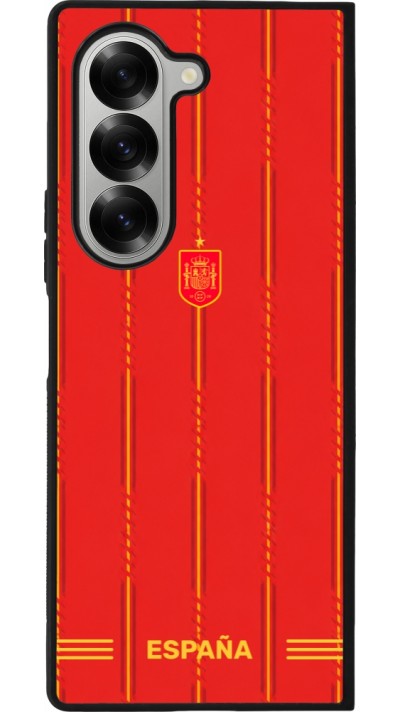 Coque Samsung Galaxy Z Fold6 - Silicone rigide noir Maillot de football Espagne 2026 personnalisable