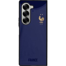 Coque Samsung Galaxy Z Fold6 - Silicone rigide noir Maillot de football France 2022 personnalisable