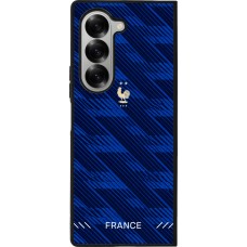 Coque Samsung Galaxy Z Fold6 - Silicone rigide noir Maillot de football France 2026 personnalisable