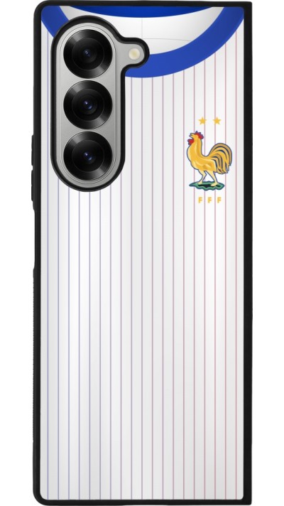 Samsung Galaxy Z Fold6 Case Hülle - Silikon schwarz Frankreich Away personalisierbares Fussballtrikot