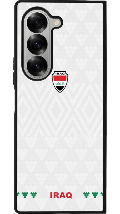 Coque Samsung Galaxy Z Fold6 - Silicone rigide noir Maillot de football Irak 2026 personnalisable