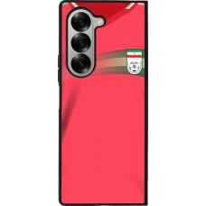 Coque Samsung Galaxy Z Fold6 - Silicone rigide noir Maillot de football Iran 2022 personnalisable