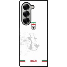 Coque Samsung Galaxy Z Fold6 - Silicone rigide noir Maillot de football Iran 2026 personnalisable