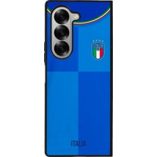 Coque Samsung Galaxy Z Fold6 - Silicone rigide noir Maillot de football Italie 2022 personnalisable