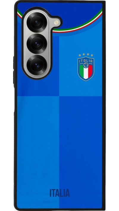 Samsung Galaxy Z Fold6 Case Hülle - Silikon schwarz Italien 2022 personalisierbares Fußballtrikot