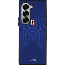 Coque Samsung Galaxy Z Fold6 - Silicone rigide noir Maillot de football Japon 2026 personnalisable